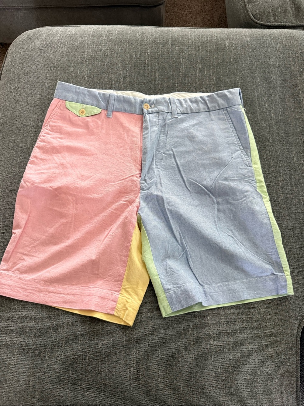 Colorblock Pastel Men’s Shorts - Pink, Blue, Yellow, Green
